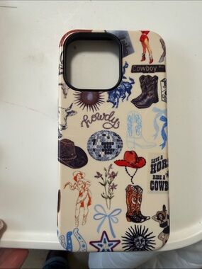 Western cowgirl, aesthetic phone case cowboy boots, disco ball rodeo Ranch